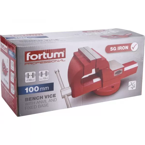 Svěrák s kovadlinou FORTUM 100mm SG Iron 4752612