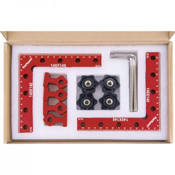 L-svorky rohové/90° sada 2ks, 140x140mm FORTUM 4784120