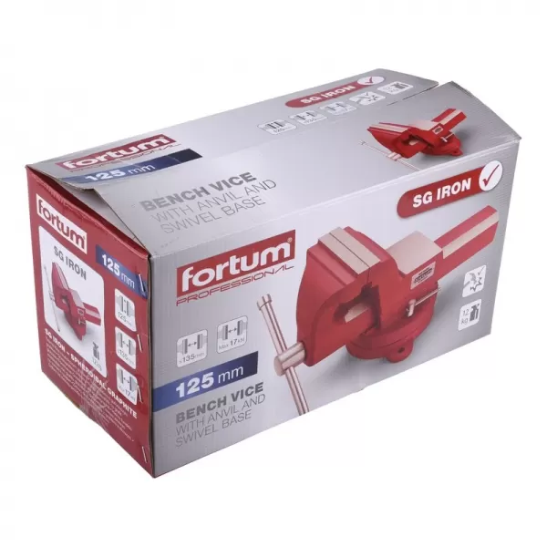 Svěrák otočný s kovadlinou FORTUM 125mm SG Iron 4752623