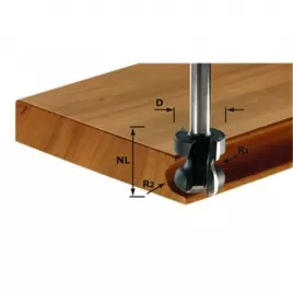 Fréza na skrytá držadla HW FESTOOL HW S8 D22/16/R2,5+6 491140