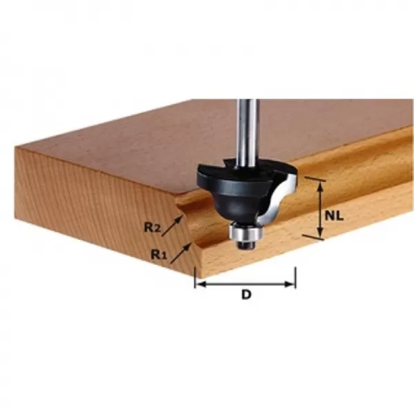 Dvojoblouková fréza HW FESTOOL HW S8 D38,1/R6,35/R6,35 491030