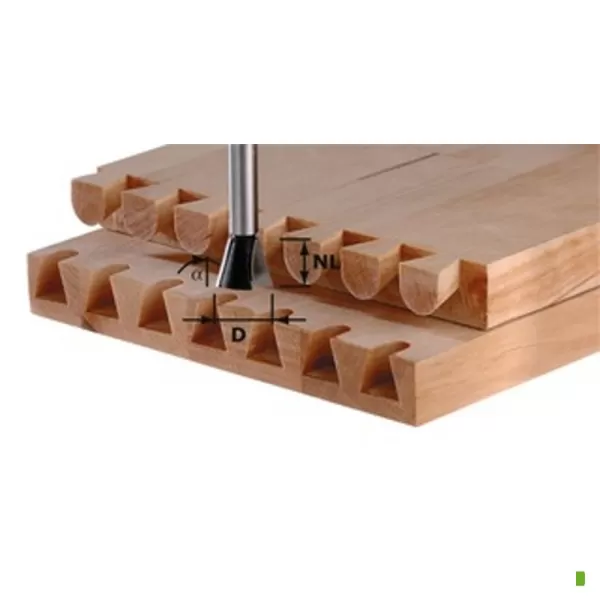 Svlaková/ozubová fréza HW FESTOOL HW S8 D20/17/15° 490996
