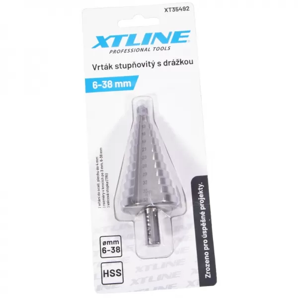 Vrták stupňovitý HSS XTline XT35492 | 6-38 mm krok 3 mm (TRI)