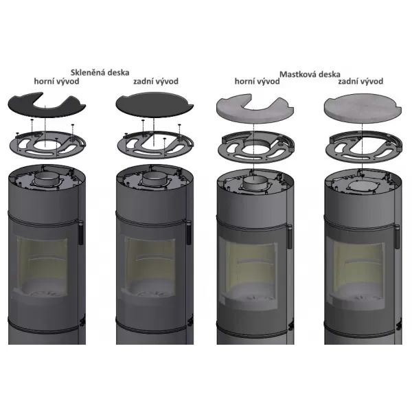 Krbová kamna ocelová dvířka SCAN 84-4 CLASSIC MAXI černý lak