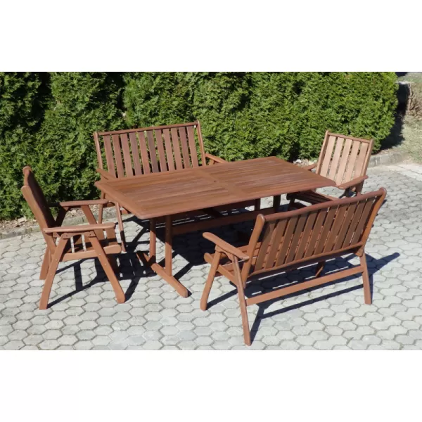 Stolová sestava Meranti Victoria COMBI SET 6 V-Garden 26VICTORIAC6