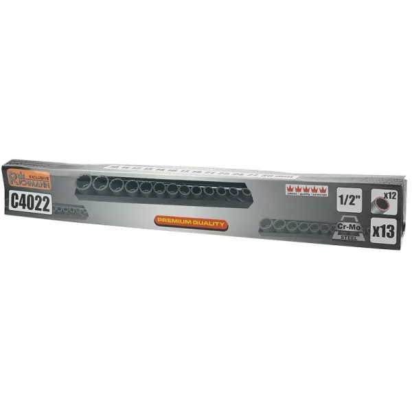 Sada průmyslových dvanáctihranných hlavic RICHMANN | 1/2", 13 dílů