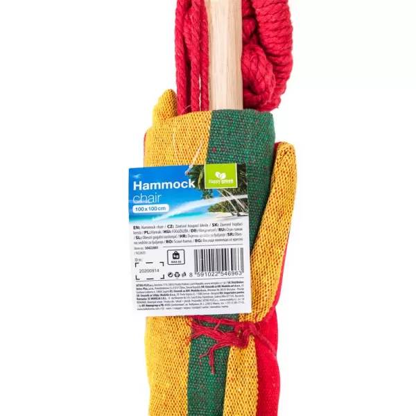 Závěsné houpací křeslo HAPPY GREEN, červené 50422001