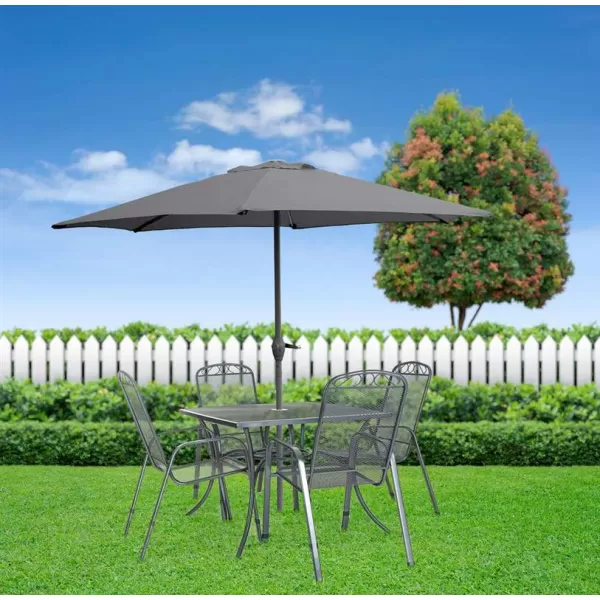 Slunečník s kličkou 230 cm HAPPY GREEN ANTRACIT 50EAU003AT