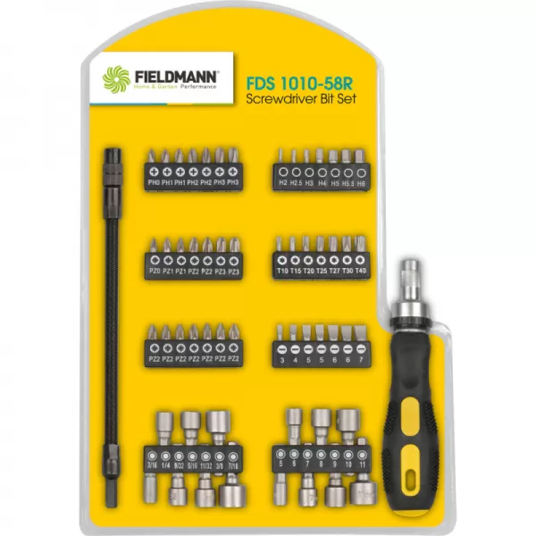 Šroubovák s bity 58ks FIELDMANN FDS 1010-58R