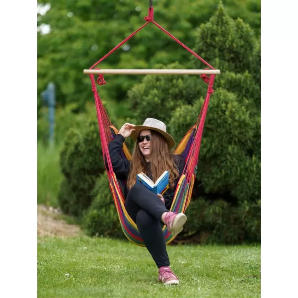 Závěsné houpací křeslo HAPPY GREEN, červené 50422001