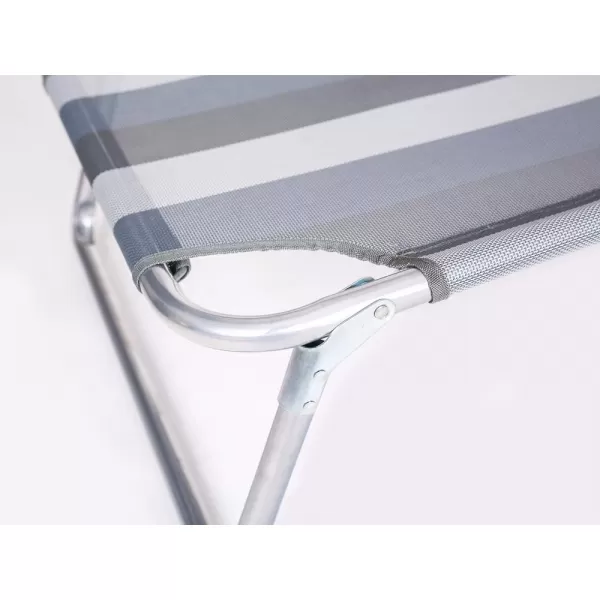 Plážové lehátko Athina antracit pruh HAPPY GREEN 50401305AS