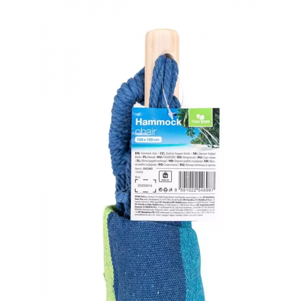 Závěsné houpací křeslo HAPPY GREEN, modré 50422002
