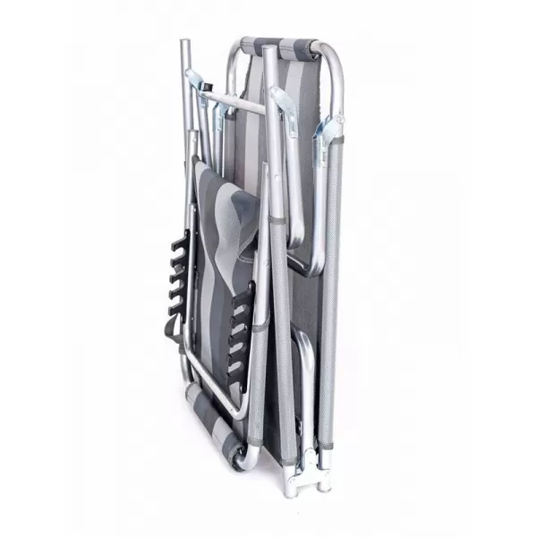 Plážové lehátko Athina antracit pruh HAPPY GREEN 50401305AS