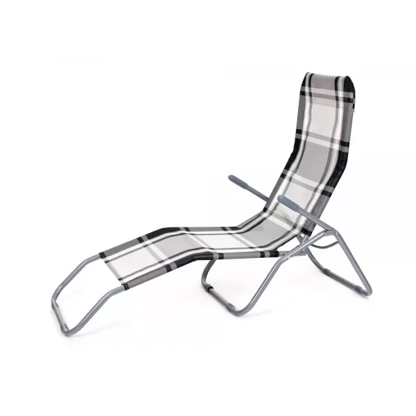Plážové lehátko antracit kostka HAPPY GREEN 50F2031XAC