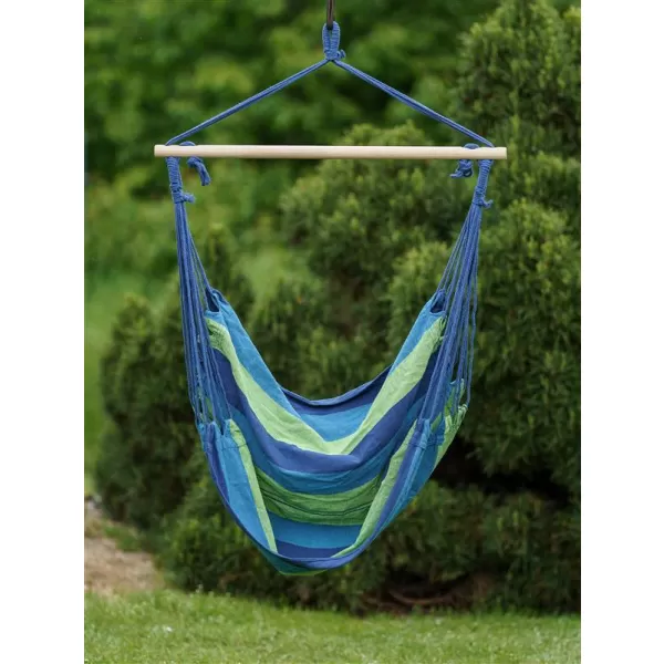 Závěsné houpací křeslo HAPPY GREEN, modré 50422002