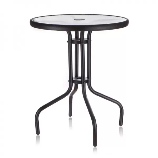 Kovový stolek HAPPY GREEN se skleněnou deskou 50XG4027B