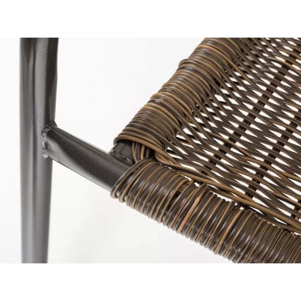 Křesílko ocelové HAPPY GREEN PE RATAN, hnědé 50320100BA