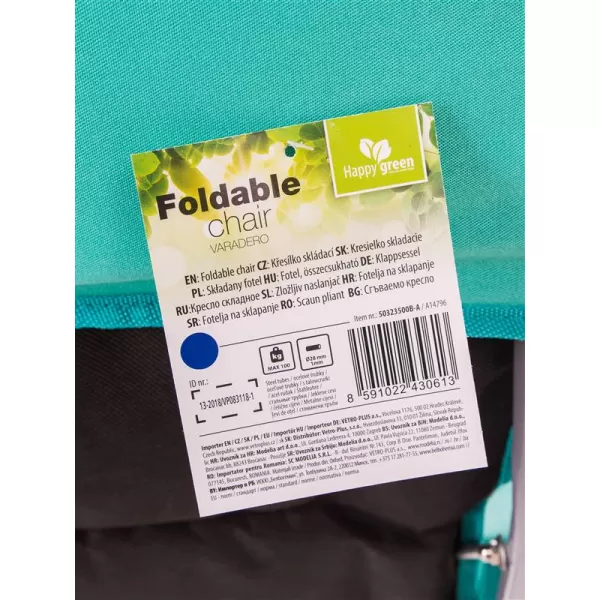 Skládací křesílko HAPPY GREEN VARADERO, modré 50323500B-A