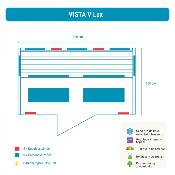 Infrasauna Vista V Lux KD-V005L
