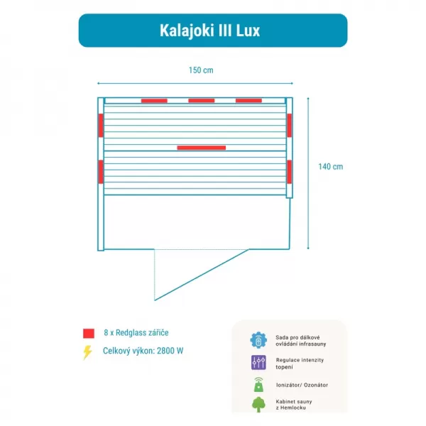 Infrasauna Belatrix Kalajoki 3 Lux TS3