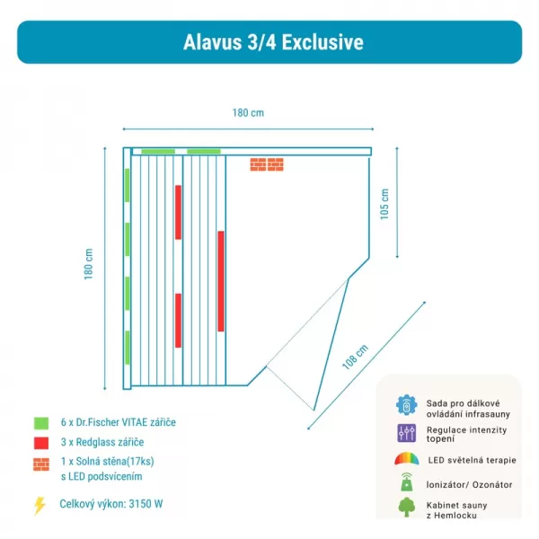 Infrasauna Belatrix Alavus 34 Exclusive RZ34E