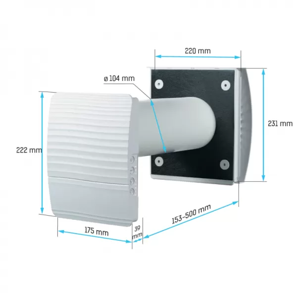 Pokojová rekuperační jednotka ZEPHIR PRO s podporou mobilní aplikace DALAP 55570