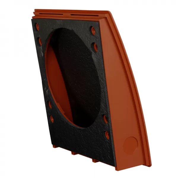 Venkovní mřížka barvy terakota s motivem vlny pro pokojovou rekuperaci ZEPHIR SIMPLE DALAP 56503