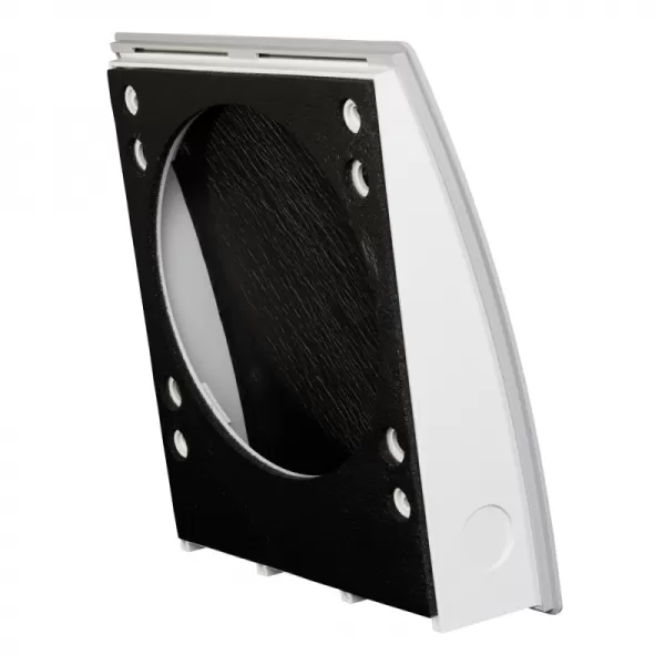 Šedá venkovní mřížka s motivem vlny pro pokojovou rekuperaci ZEPHIR SIMPLE DALAP 56502