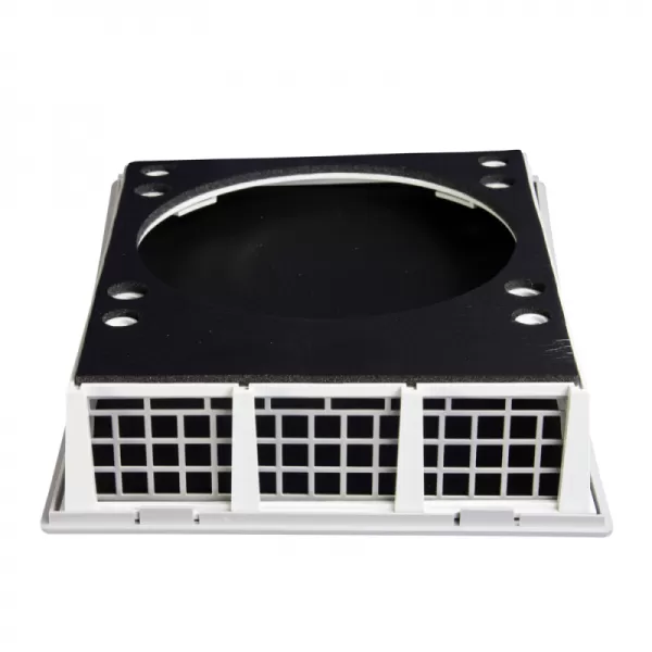 Šedá venkovní mřížka s motivem vlny pro pokojovou rekuperaci ZEPHIR SIMPLE DALAP 56502