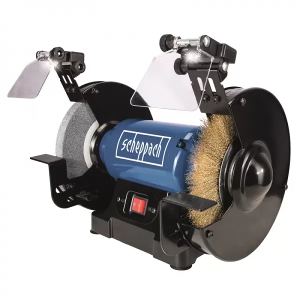 Dvoukotoučová bruska - kotouč/kartáč SM 200 LB Scheppach 5903111901