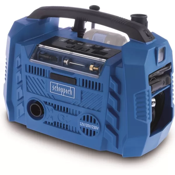 Hybridní kompresor 20V IXES aku / 12V / 230 V Scheppach Air Force 6
