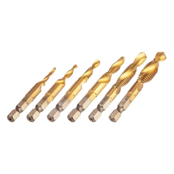 Sada vrtáků HSS TiN závitových M3.0-M10,Hex 6 ks NEO tools 08-959