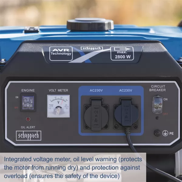 Elektrocentrála 2800 W s regulací AVR Scheppach SG 3200x