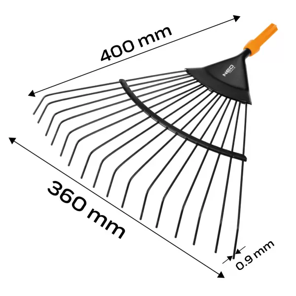 Hrábě vějířové kovové, systém NEO Click 95-065