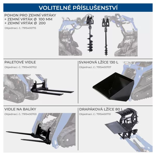 Pásový smykový nakladač Scheppach MKL 730
