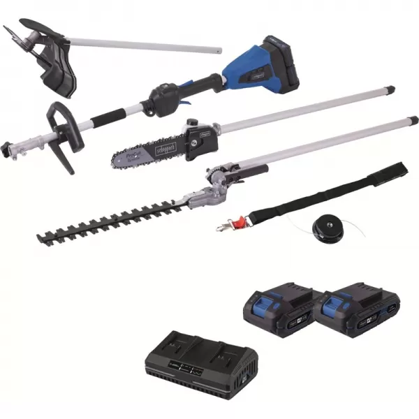 Aku multifunkční stroj 4v1 IXES 20V/2x2,0Ah/2,4A Scheppach BC-MFH400-X-SET S2