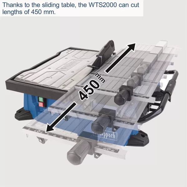 Řezačka na dlažbu a obklady s posuvným stolkem Scheppach WTS 2000 5906711901