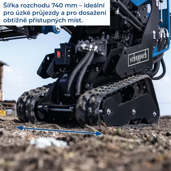 Pásový smykový nakladač Scheppach MKL 730