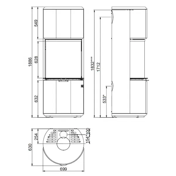 Krbová kamna na podstavci SCAN 87