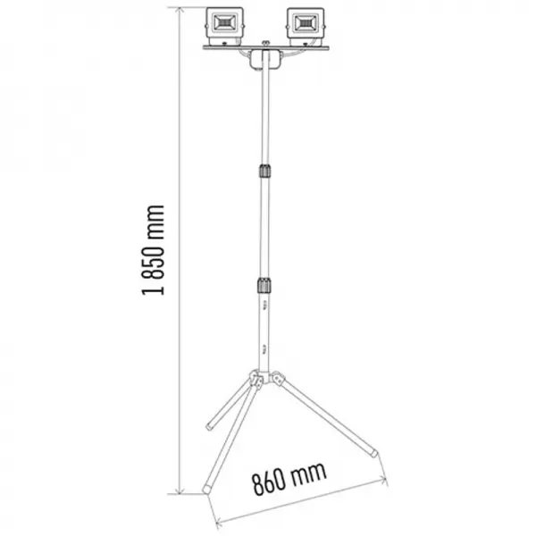 Reflektor LED HOBBY SLIM + trojnožka EMOS 2x20,5 W, 3 200 lm