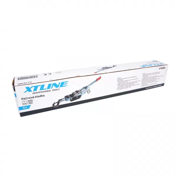 Ráčnová kladka 2000 kg, lano 3 m Xtline XT19794