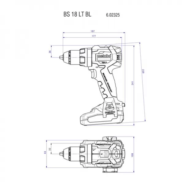 Aku vrtačka bez aku Metabo BS 18 LT BL