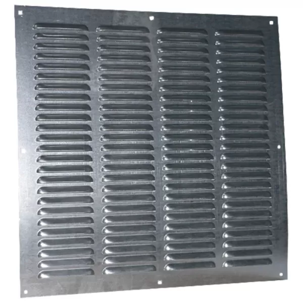 Pozinkovaná větrací mřížka bez příruby se síťkou a pevnou žaluzií 500x500 mm DALAP 6095