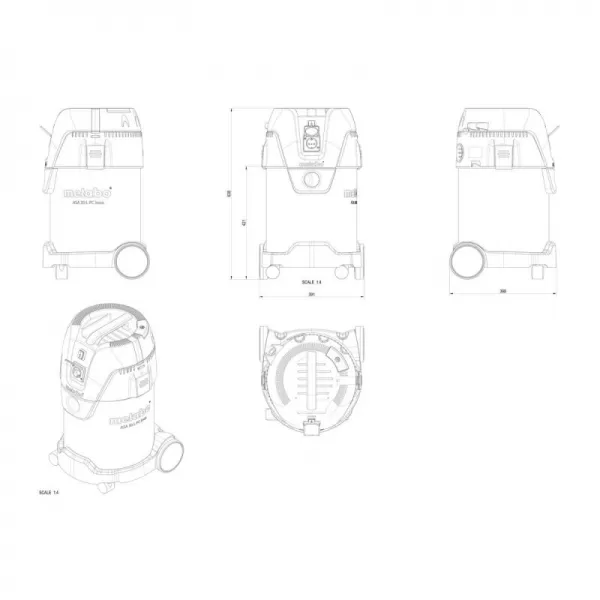 Mnohoúčelný vysavač Metabo ASA 30 L PC Inox 602015000