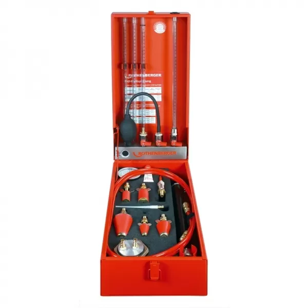 Přístroj na zkoušky plynového potrubí se zátkou plynoměru ROTHENBERGER ROTEST GW 150/4
