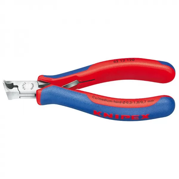 Štípací kleště s šikmými břity pro elektroniku Knipex 62 12 120