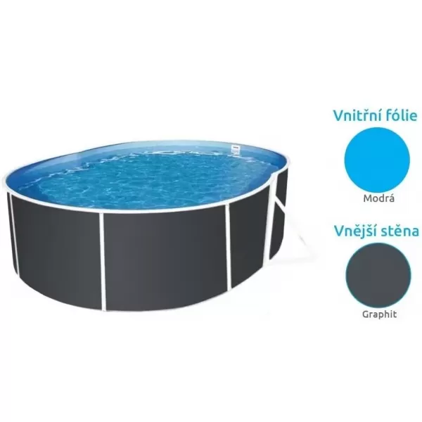 Bazén Orlando Premium DL 3,66 x 5,48 x 1,22 m – GRAPHIT, bazén, fólie Marimex 10303045