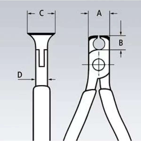 Čelní štípací kleště pro elektroniku Knipex 64 11 115