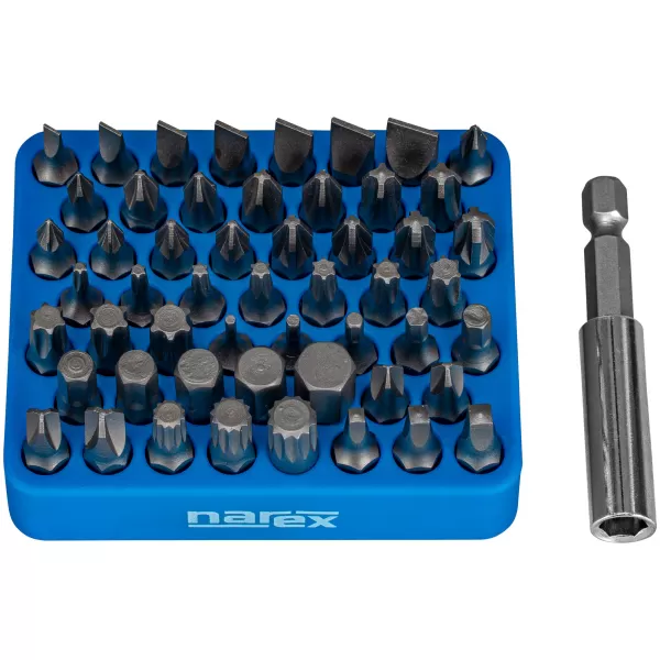 54dílná sada bitů s magnetickým organizérem 54-Bit Box M Narex 65405501