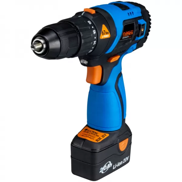 Aku bezuhlíkový vrtací šroubovák 20V 2x2,0 Ah Narex ASV 202-2B 65405299